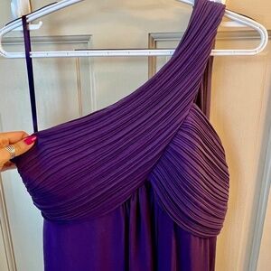 Beautiful Plum One Shoulder Formal Gown